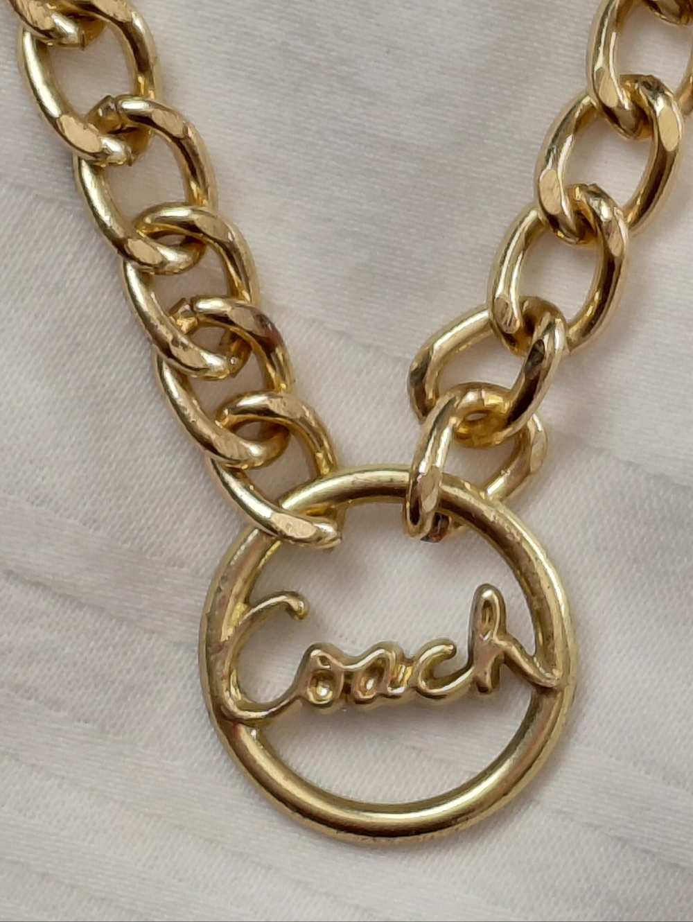 Coach Gold Logo Necklace - Picture 3 of 5